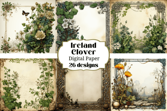 26 Ireland Clover Shamrock Backgrounds for St. Patrick's Day