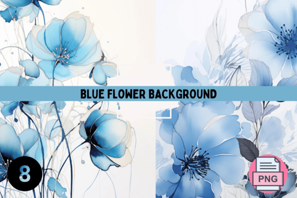 Blue Line Flower Backgrounds: Elevate Your Creative Projects
