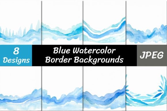 Blue Watercolor Border Backgrounds: A Designer's Asset for Authenticity