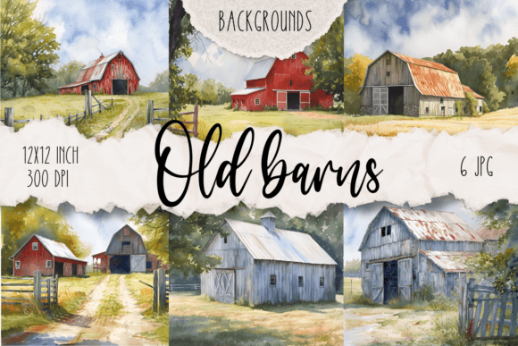 Charming Old Barn Backgrounds for Rustic Design Projects