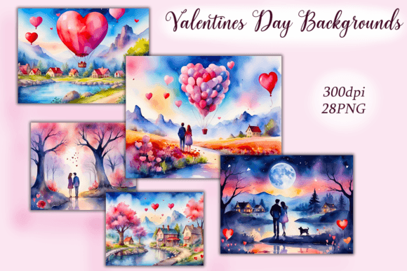 Elevate Your DIY Projects with Watercolor Valentine's Day Backgrounds