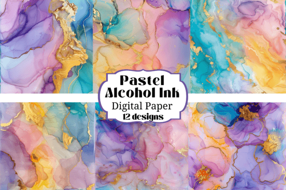 Elevate Your Projects with These 12 Pastel Alcohol Ink Backgrounds