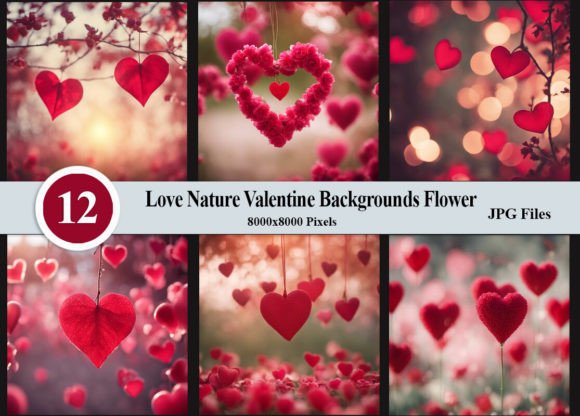 Elevate Your Valentine's Photography with Nature-Inspired Digital Backdrops