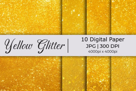 Elevate Your Visuals with Yellow Big Glitter Paper Backgrounds