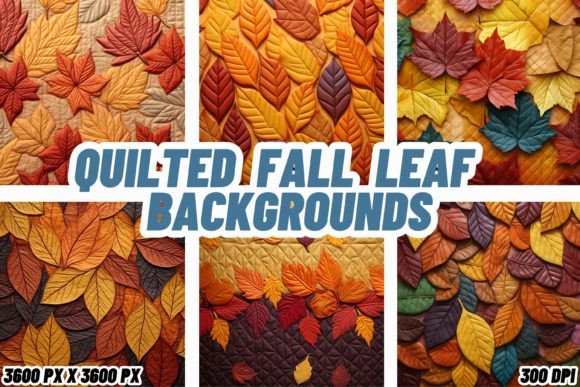 Embrace Autumn’s Cozy Charm with Quilted Fall Leaf Backgrounds