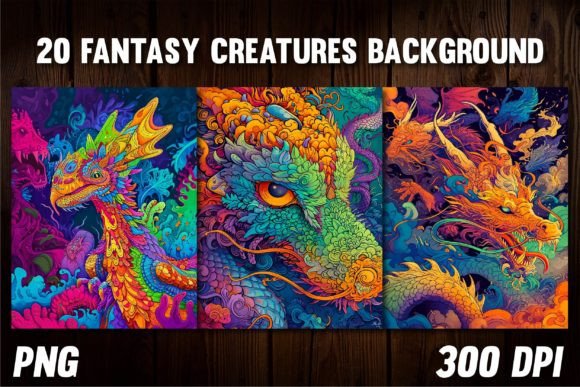 Enchanting Fantasy Creature Backgrounds for Covers
