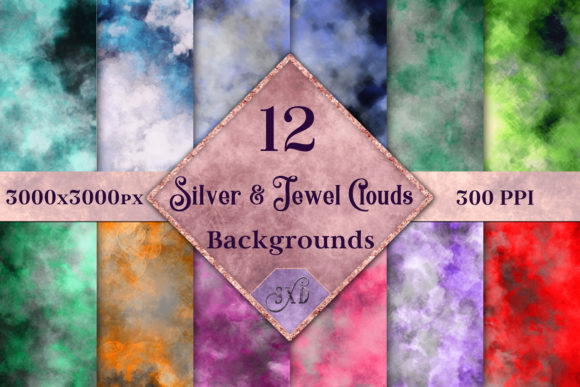 Infuse Your Designs with Ethereal Silver and Jewel Colour Clouds