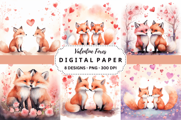 Infuse Your Designs with Whimsy: The Valentine Foxes Backgrounds