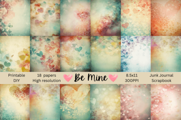 Love 18 Backgrounds: A Junk Journal Scrapbooker's Dream