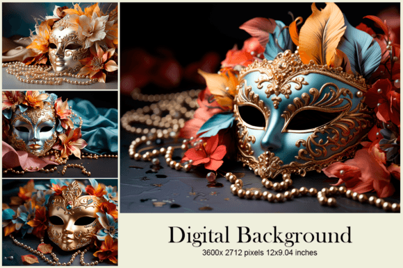 Mardi Gras Mask Backgrounds Wallpaper: Vibrant Digital Design Assets