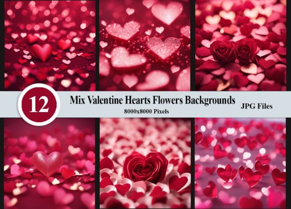 Mix Valentine Hearts Flowers Backgrounds: Your Digital Canvas for Love