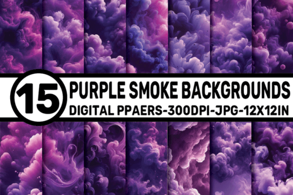 Transforming Visuals with Purple Smoke Backgrounds Digital Papers