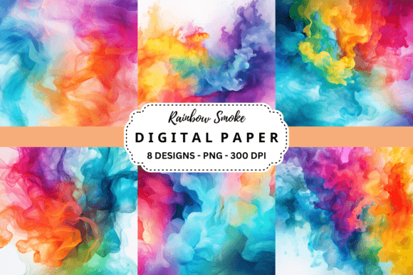 Unleash Vibrant Energy with Rainbow Smoke Backgrounds