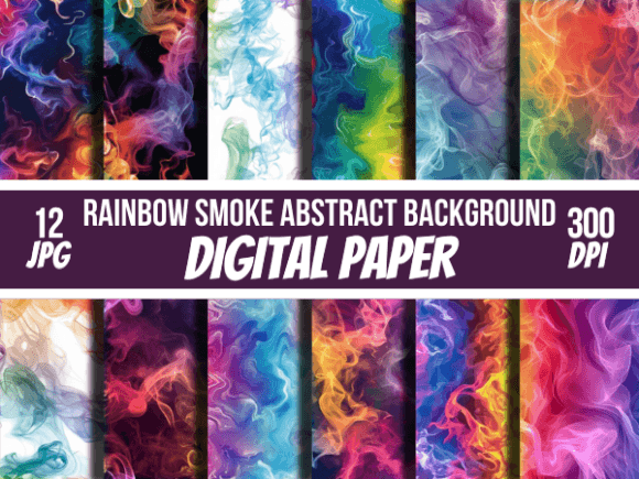Unveiling the Rainbow Smoke Abstract Paper Backgrounds