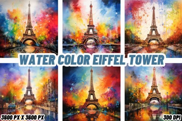 Watercolor Eiffel Tower Backgrounds: A Painterly Parisian Touch